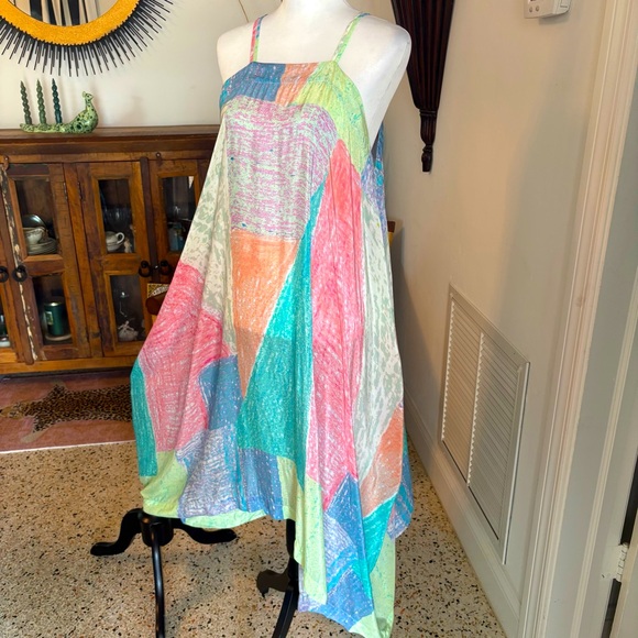 ANTHROPOLOGIE Lilka Annette Rainbow Asymmetrical Swing Dress! Excellent cond. S - Picture 4 of 12
